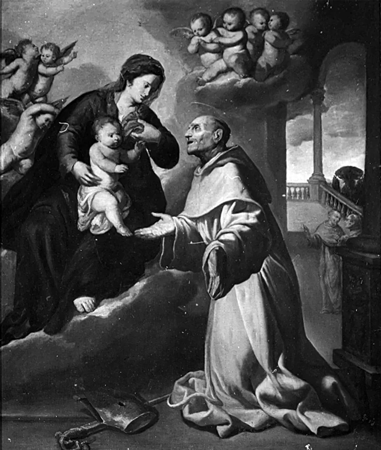 Visione del beato Bernardo Tolomei - Giesa di san gerolamo di Quarto, Genova, attribuito